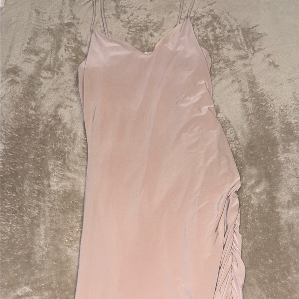 Spaghetti Strap Slip Dress in Blush Nude